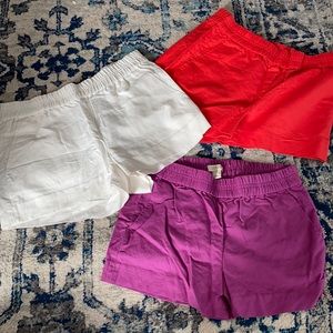 Set of 3 jcrew stretch waist shorts
